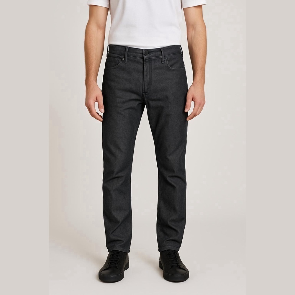 Kenneth Cole Men’s Slight Shiny Metallic Black Jeans Pants Office Dress 38 x 30